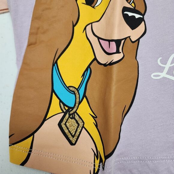 H&M Girls Disney 101 Dalmatians & Lady & the Tramp Long Sleeve 2 Shirt Set NEW - Picture 11 of 13